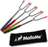 MalloMe Premium Marshmallow 45-inch Roasting Sticks Set of 4 Smores Skewers & Hot Dog Fork | Extending Patio Fire Pit Camping Cookware Campfire